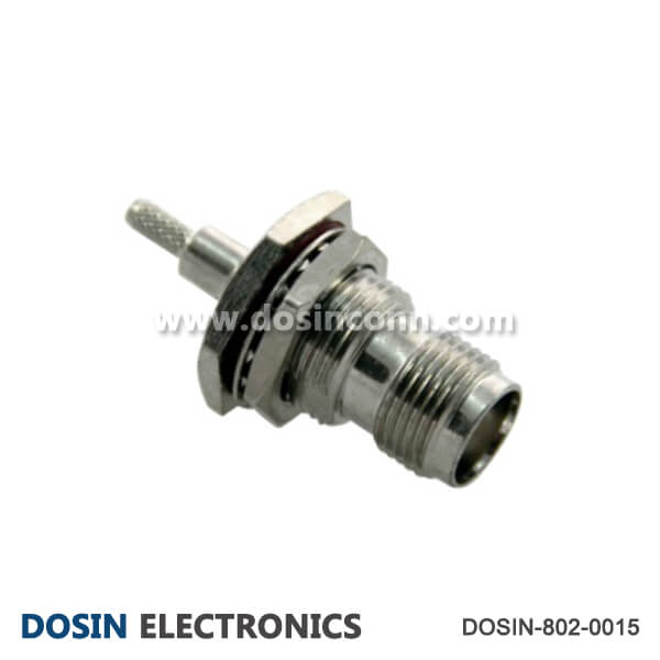 TNC Female Bulkhead Connector Straight Crimp Type for Cable TNC Female Bulkhead Connector Straight Crimp Type for Cable