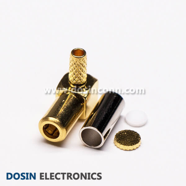 DOSIN-841-0051 SSMB Connector Right Angle Plug Crimp for RG174 RG316