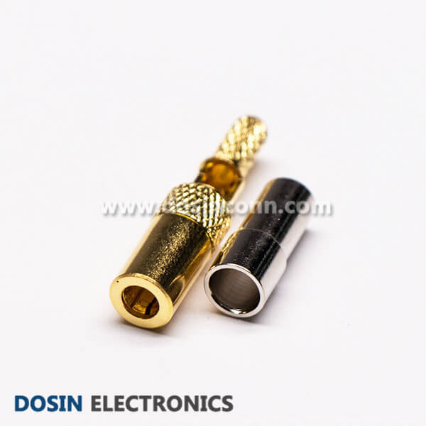 DOSIN-841-0052 SSMB Straight Plug Crimp Microwave Radio Frequency Connectors Window Solder