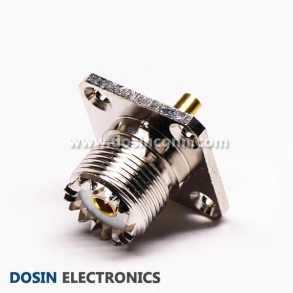 UHF Coax Connector Straight Chassis Mount Female Solder Type UHF Coax Connector Straight Chassis Mount Female Solder Type