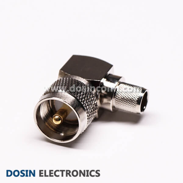 PL259 UHF Male Connector Right Angled Crimp Type for Cable PL259 UHF Male Connector Right Angled Crimp Type for Cable