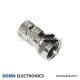 F Type Waterproof Connector Straight Crimp Type Male for PCB Mount