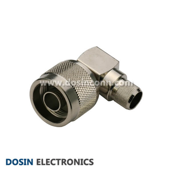 N Connector RG214 Right Angled Plug Crimp Type for Cable