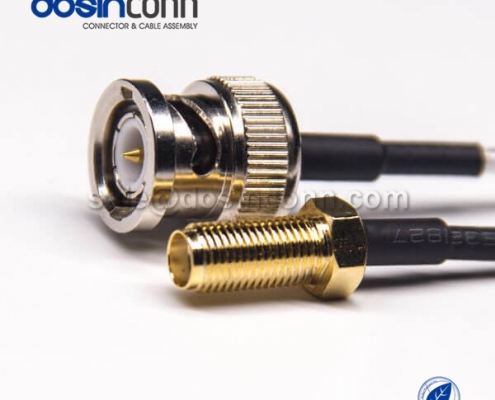 RF Coaxial Cable, BNC Straight Male, SMA Straight Female, RG316 Cable Assembly