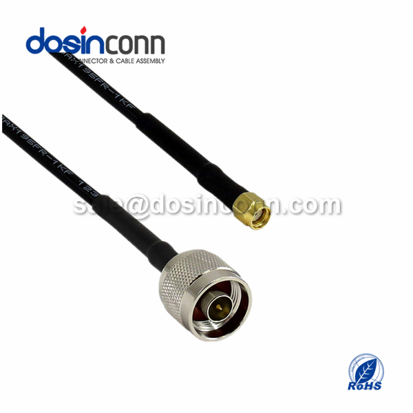 RF Coaxial Cable, N Straight Male, RP-SMA Straight Male, LMR195 Cable Assembly , SMA cable