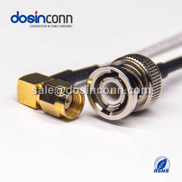 RF Coaxial Cable, BNC Straight Male, SMA Angled Male RP, RG316 Cable Assembly ,BNC Cable ,SMA to BNC ,SMA to BNC converter ,RG316 Cable