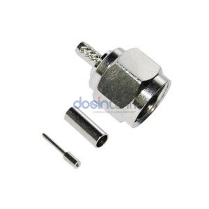 Coaxial Connector F Type Straight Male Male Pin Crimp Cable Type 75 Ohm