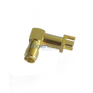 Coaxial Connector SMA Right Angle Jack Female Pin Panel Mount Edge Mount 50 Ohm