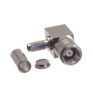 Coaxial Connector SMB Right Angle Plug Crimp Cable Type 50 Ohm