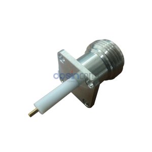 Straight N Type Jack Solder Panel Mount 4 Hole Flange 50ohm