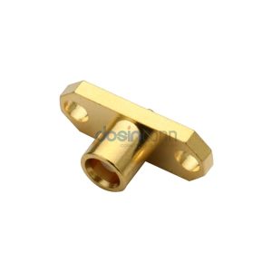 Straight MCX Jack Solder Panel Mount 2 Hole Flange 50ohm