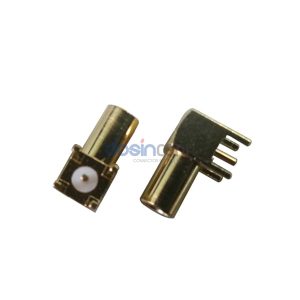 Right Angle MCX Jack Solder Panel Mount Through Hole 50ohm