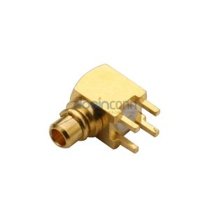 Right Angle MMCX Male Solder Panel Mount Through Hole 50ohm