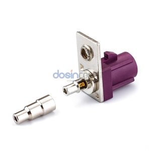 Fakra Plug Straight Male Pin Cable Bordeaux D Code Crimp