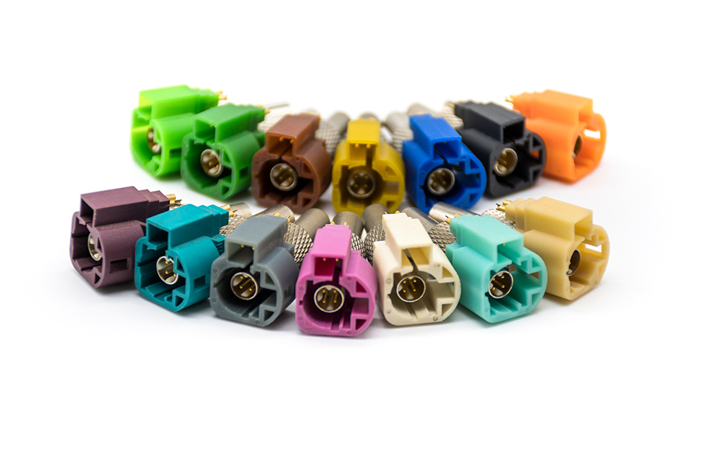 HSD (High Speed Data) Plug Right Angle 4 Pin Panel Mount Through Hole