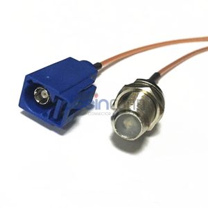 Fakra C Jack to F Jack Cable Assemblies 15cm RG178 cable 50ohm