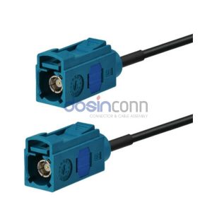 Fakra Z Jack to Fakra Z Jack Fakra Cable Assemblies 1m RG174 cable 50ohm