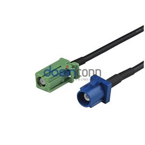 Fakra C Plug to HRS Jack Cable Assemblies 30cm RG174 cable 50ohm