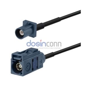 Fakra G Plug to Fakra G Jack Fakra Cable Assemblies 3m RG174 cable 50ohm