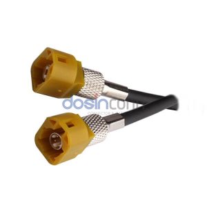 HSD 4P Plug M Code to HSD 4P Plug M Code HSD Cable Assemblies 1m LVDS cable 50ohm