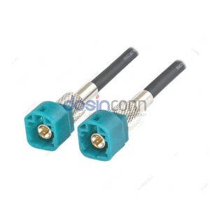 HSD 4P Plug Z Code to HSD 4P Plug Z Code HSD Cable Assemblies 1m LVDS cable 50ohm