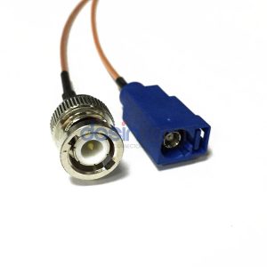 BNC Male to Fakra C Jack RF Cable Assemblies 50cm RG316 Cable 50ohm