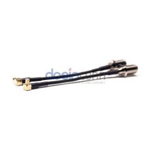 MCX Plug to F Jack RF Cable Assemblies 10cm RG174 Cable 50ohm