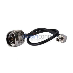 N Plug to TS9 Plug RF Cable Assemblies 15cm RG174 Cable 50ohm