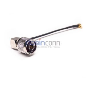 N Plug to MCX Plug RF Cable Assemblies 10cm RG174 Cable 50ohm