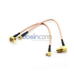 SMA Jack to MCX Plug RF Cable Assemblies 15cm RG316 Cable 50ohm