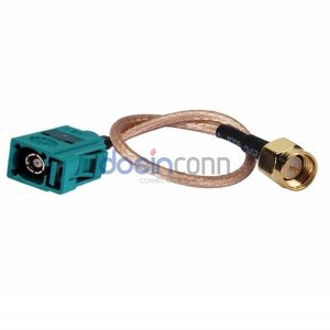 SMA Plug to Fakra Z Jack RF Cable Assemblies 10cm RG316 Cable 50ohm