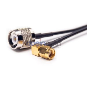RP SMA Plug to TNC Plug RF Cable Assemblies 20cm RG174 Cable 50ohm