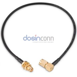 SMA Plug to SMA Jack RF Cable Assemblies 100cm RG174 Cable 50ohm