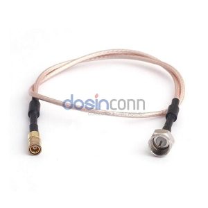 SMB Plug to F Plug RF Cable Assemblies 60cm RG316 Cable 50ohm