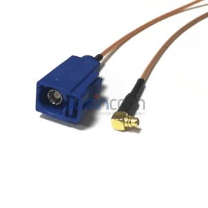 Fakra C Jack to MMCX Plug RF Cable Assemblies 20cm RG179 Cable 50ohm